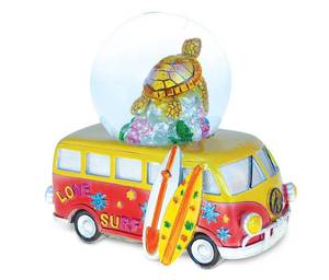 lot 5379 image: COTA Global Van with Sea Turtle Snow Globe - Water Globe Figurine with Sparkling Glitter, Collectible Novelty Ornament for Home Decor, for Birthdays, Christmas, and Valentines Day - 65mm