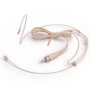 lot 5416 image: Sujeetec Microphone Headset Headworn Earset Over Ear Hanging Mic for Sennheiser Wireless System Bodypack Transmitter, Ideal for Lectures, Live Performance, Theater, Podcasts Beige