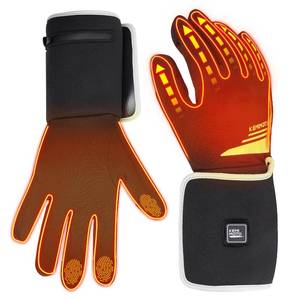 lot 5427 image: KEMIMOTO Heated Motorcycle Gloves, Flexible Bow Liners for Men Women, Thin Touchscreen Gloves with Rechargeable 3 Heat Settings Max 140F for Riding Cycling Hiking, 2 Battery Packs, Black (M)