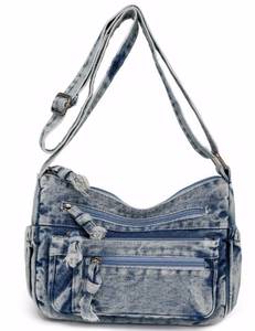 lot 5438 image: YANPLS Denim Crossbody Purse Bag for Women Vintage Jean Casual Handbag Shoulder with Adjustable Strap