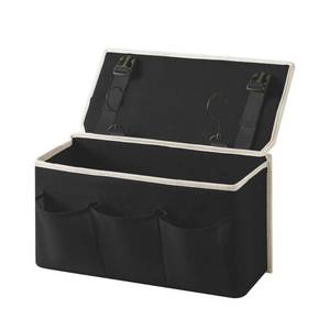 lot 5444 image: Bedside CaddyBedside Storage Organizer Hanging Bag with Three Options,Suitable for home beds, sofas, and dormitory beds can hold magazines, books, phones, iPads, remote controls. (Black)