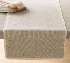 lot 5453 image: Boho Farmhouse Table Runner by DECOR WORKS 14 x 72 Inches - Rustic Home Decor, Spring Table Decor Accent, 14 x 72 Inches, Chic Beige, TR0101-14-72-BG