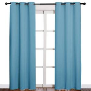 lot 5454 image: NICETOWN Window Treatment Thermal Insulated Solid Grommet Blackout CurtainsDrapes for Bedroom (Teal Blue, Set of 2 Panels, 42 by 84 Inch)