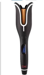 lot 5484 image: CHI Spin N Curl 1 Ceramic Rotating Curling Iron, Adjustable Preset Heat Settings for All Hair Types, Salon-Quality Curls &amp Waves, Auto Shut-Off, Tangle Protection, Onyx Black