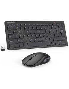 lot 5504 image: TECKNET Wireless Keyboard and Mouse Combo, Mini Cordless Computer Keyboard and Mouse Set 2.4GHz, Silent Adjustable 1600 DPI, Quiet Click, Lag-Free for Computer, Laptop, PC, Windows, Mac, Chrome OS