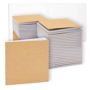 lot 5531 image: 48 Pack Mini Blank Books for Kids - Bulk Sketchbooks, Kraft Paper Notebooks for Classroom, Party Favors, Travel Writing (4x4 In)