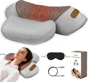 lot 5532 image: COFANKIA 3-in-1 Neck Massager Pillow,Ergonomic Neck Massager with Heating,Traction & Vibration,Hump Corrector for Shoulder Pain Relief, Neck Pillow for Daily Comfort,Womens Day Gifts
