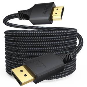 lot 5538 image: DteeDck Display Port to HDMI Cable 15Ft Long, (4K30Hz 1080P120Hz) DisplayPort DP to HDMI One-Direction Cord 15 Feet for Computer Graphics Card Laptop to TV Monitor Projector