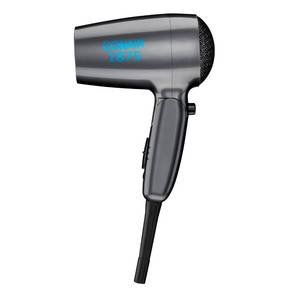 lot 5546 image: Conair Travel Hair Dryer with Dual Voltage, 1875W Compact Blow Dryer with Folding Handle, Gray