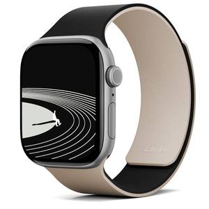 lot 5555 image: MOFT Snap Duo Watch Bands Compatible with Apple Watch, Quick Magnetic Wear, Duo-Color Design & Soft Silicone, iWatch Bands for Series 1110987SE654321, 38404142mm,Vast Black x Stardust