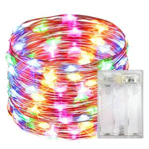 lot 5559 image: Yalilong with Timer Function Battery Operated Dewdrop Led Lights,Mini Fairy Lights for Home Parties ChristmasHalloween Holiday Decoration,6 Hours on18 Hours Off,30 LEDs,10 Feet (Multi Color, 1)