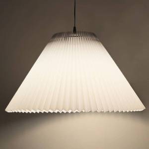 lot 5562 image: Pleated White Lamp Shade for ArcArched Floor Lamps Replacement spider lampshade-white 5.9Top X 16.5Bottom X 11High