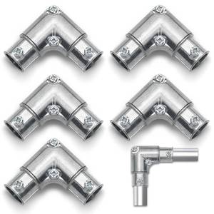 lot 5567 image: Loyzen 12 Inch EMT to EMT 90 Degree Inside Corner Pulling Elbows, EMT Conduit Fittings Set Screw Electrical Metallic Tube Kit Die Cast Zinc Elbow Capped Corner Coupling (5 Pack)