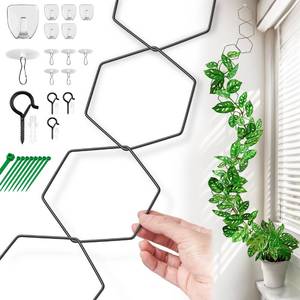 lot 5570 image: Chain Trellis for Climbing Plants - Indoor & Outdoor House Plant Accessories for Monstera, Pothos, Ivy, and More  Garden Wall Trellis and Plant Vine Support - Houseplant Accessories and Plant Gifts
