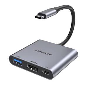 lot 5579 image: USB C to HDMI Multiport Adapter with 4K HDMI Output,Type-C Hub Converter to 4K HDMI USB 3.0 PD Charging Port,USB-C Digital AV Multiport Adapter for MacBook Proair,iPad Pro &More USBC Devices(Grey)