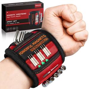 lot 5589 image: Father Day Gifts from Daughter Wife Son Magnetic Wristband Men Tool Gifts for Men Him Belt Magnet Wrist for Holding Screws Nails Cool Gadgets Ideas Grandpa Father Day Gifts for Husband Papa Dad