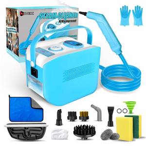 lot 5595 image: Handheld Steam Cleaner for Home, 10s Heat-Up2.11 Qt Tank4.5BAR High Pressure Steamer for Cleaning, 3 Level Pressurized Portable Steam Cleaner for Car, Kitchen, Grout, Tile, Dirt, Bed Bugs, Blue