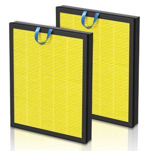 lot 5606 image: Vital 200S Pet Care Replacement Filter for LEVOIT Vital 200S and Vital 200S-P Air Purifier, HEPA and Activated Carbon Filter, Vital 200S-RF-PA, 2 Pack, Yellow