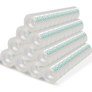 lot 5611 image: Oleitodh 100 Rolls Transparent Tape Bulk Refills, Clear Tape Dispenser Refill, Invisible Desk Tape Glossy Gift Wrap Tapes for Dispenser, Office, School, Home, 34 x 1000 Inches