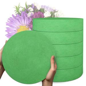 lot 5652 image: Max Shape 6Pcs Floral Foam Round Blocks, Large Wet and Dry Green Foam for Artificial and Fresh Flower Arrangement,Flower Foam Blocks for Wedding Party Decorations (7.8 Inch)