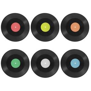 lot 5659 image: 12 Inch Blank Vinyl Records Decor, 6PCS Fake Records Vintage Decorations Retro Wall Display Faux Vinyl Record for Music Party Studio Home Living Room Wall Decor DIY Craft Project