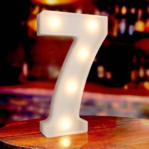 lot 5669 image: Marquee Numbers, Light Up Numbers for Party, Lighted Number 7, Battery Powered Led Birthday Number, Light Up Sign for Birthday Party Gradutaion New Year Anniversary Baby Shower Bedroom Wall Decor