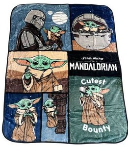 lot 25823 image: Star Wars The Mandalorian TwinFull Raschel Blanket