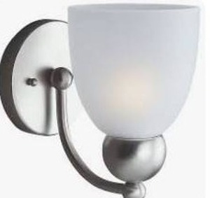 lot 25827 image: Sea Gull Lighting 49035 Bathroom Fixtures Metropolis Indoor Lighting Bathroom Sconce, Brushed Nickel