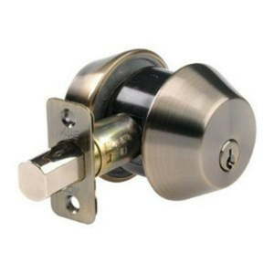 lot 25831 image: Antique Brass Double Cylinder Deadbolt Ace Latchbolts 5238472 082901097471