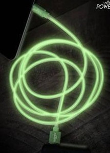 lot 25837 image: 10ft Glow In The Dark Micro Charger Cable, Yellow