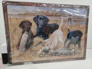 lot 25881 image: Dads Pride & Joy Hanging Tin Sign, 12x17,