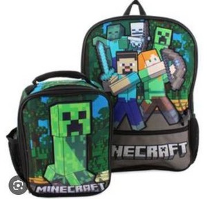 lot 25908 image: Minecraft Backpack and Lunch Bag Set