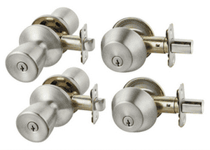 lot 25914 image: Ace Tulip Double Entry Door Kit Polished Brass Steel 3 Grade