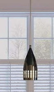 lot 25916 image: 1 Light Black Finish Adjustable Mini Pendant  UL Listed