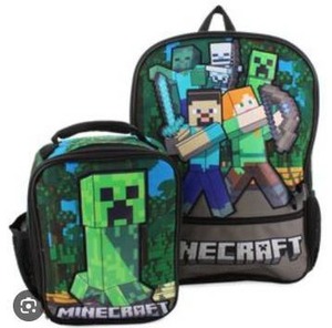 lot 25932 image: Minecraft Backpack and Lunch Bag Set