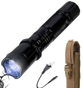 lot 25938 image: Tactical LED Rechargable Stun Flashlight with Holster