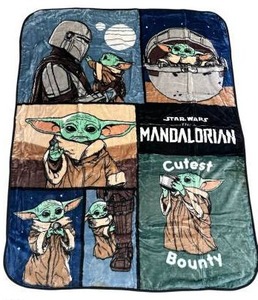 lot 25949 image: Star Wars The Mandalorian TwinFull Raschel Blanket
