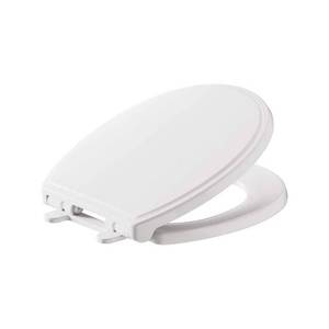 lot 25973 image: American Standard Traditional Slow-Close Round Front Luxury Toilet Seat with Everclean in White