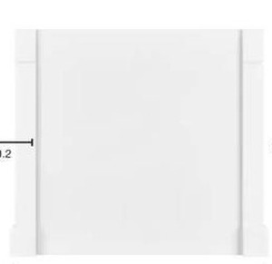 lot 25982 image: Hampton Bay Avondale 38 in. W x 34.5 in. H Kitchen Island Decorative End Panel in Alpine White