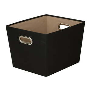 lot 25990 image: 15.75x13x10.8 Medium Polyester Storage Bin, Black
