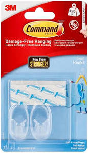 lot 18960 image: 3M Command Hanging Hooks - 6 Packs of 2
