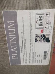 lot 59015 image: Platinum 5x8Ft Area Rug - Grey - 4935 - Retail $0
