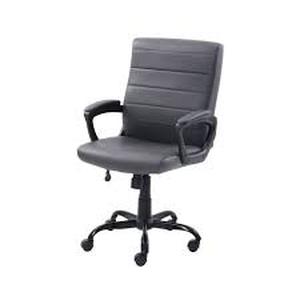 lot 59022 image: Mainstays bonded leather mid-back managers office chair - Retail $0