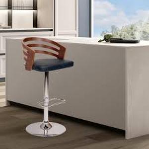 Armen Living Adele Adjustable Height Swivel Bar Stool  - Retail: $0