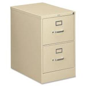 lot 59049 image: Hon Cream 2-drawer vertical filing cabinet - Retail $0