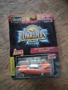 lot 20341 image: Revell 64 1959 Chevy Impala Tangerine Dream Lowrider Car Chevrolet Collectible - Retail $30