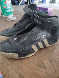 lot 20349 image: Adidas basketball shoes with Multiple Signatures - Retail $0