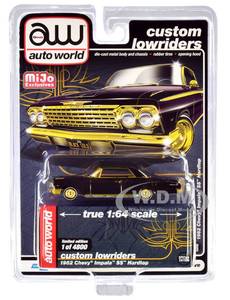 lot 20357 image: Auto World 1962 Chevy Impala Ss Hardtop 164 Diecast Car Custom Lowriders Mijo - Retail $35