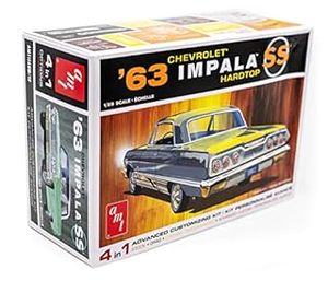 AMT AMT1149M Skill 2 Model Kit 1963 Chevrolet Impala SS Hardtop 4 in. 1 Kit 1 by 25 Scale Model - Retail: $106