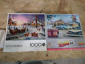 lot 20383 image: Set of 1000 Piece Scenery Puzzles - Retail $0